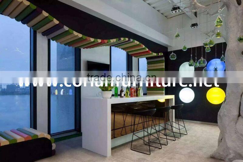 Custom sized furniture wood&corian kitchen island