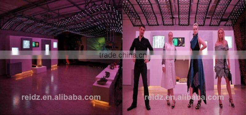 P100mm led mesh curtain see through led display flexible
