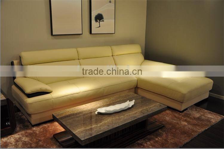 high qulity italian geniune leather corner sofa for living room