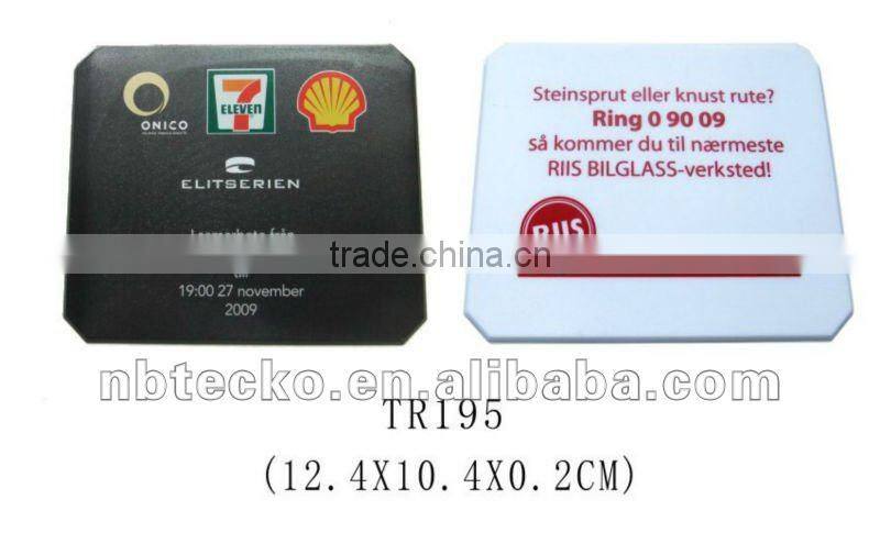 cheap square shape car ice scraper with logo for promotional