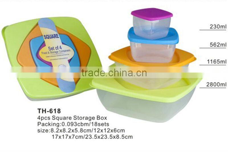 4pcs mini container food storage plastic box