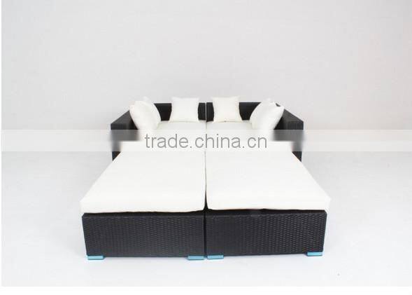 double rattan sofa bed outdoor rattan furniture