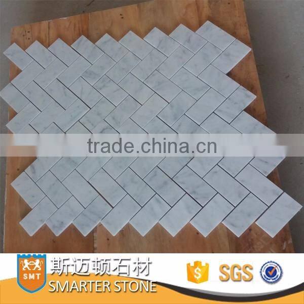 Carrara white marble subway brick mosaic tile premium mosaic til