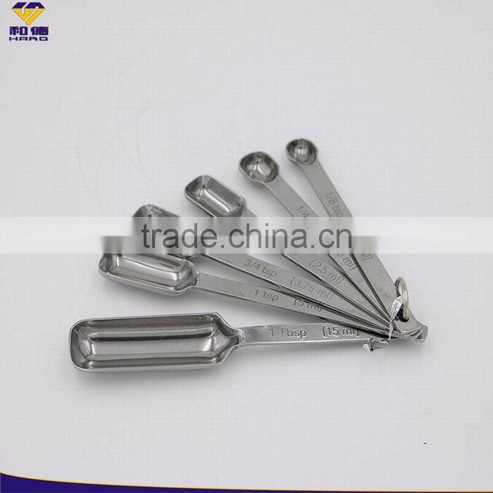 6 PCS Wholesale Stainless Steel Measuring Spoons For Cooking Tools
