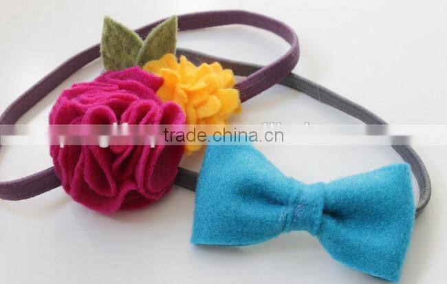 on alibaba express hot sale new products handmade eco friendly fabric decoration felt small colored rubber band made in china