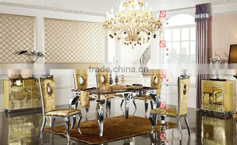 marble dining table, dining table designs, golden luxury dining table LV-A41