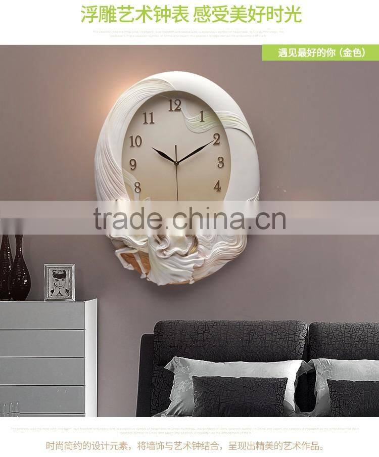 M21A Momoda Living room Creative modern hanging fancy elegant3D flower wall clock Quiet quiet quartz decoration large wall clock