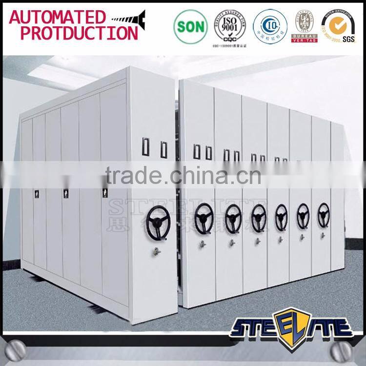 Movable library Compact Shelving steel mobile mass book shelf