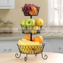 Wedding Fruit Decoration Metal Wire 3 Tier Display Basket