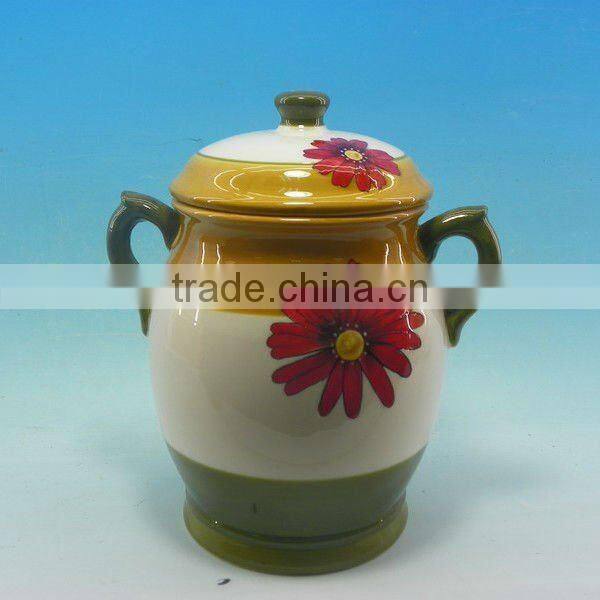 2012 hot sale USA custom printed ceramic treat jar for dog