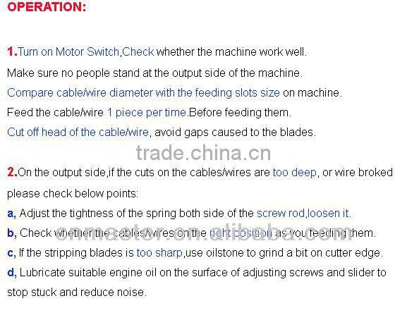 Used Cable and Wire Stripping Machine (AWS-45)