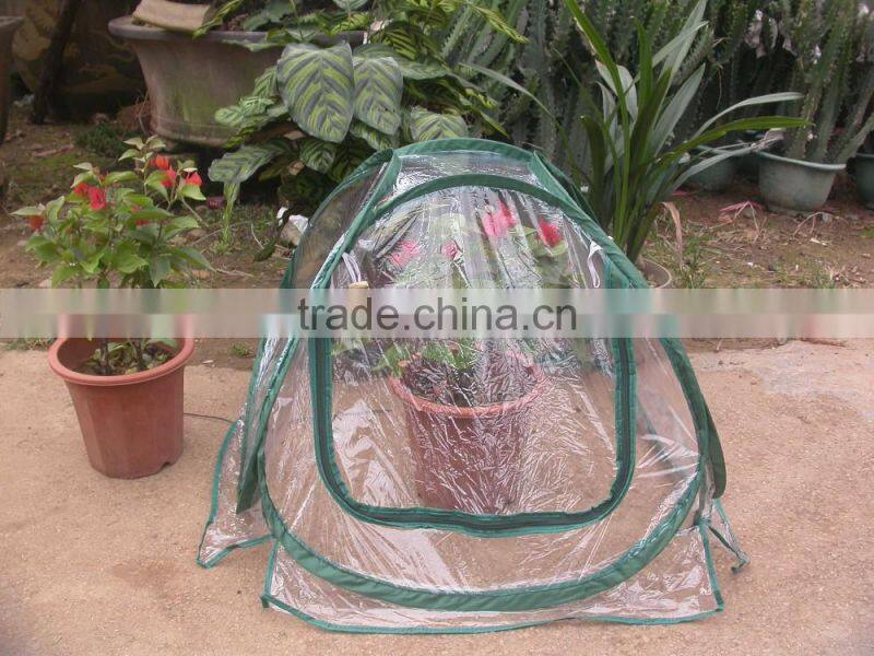 Convenient protective plastic small garden tent