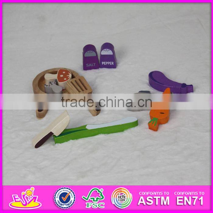 2016 new design cooking toy wooden puzzles for toddlers W14A157