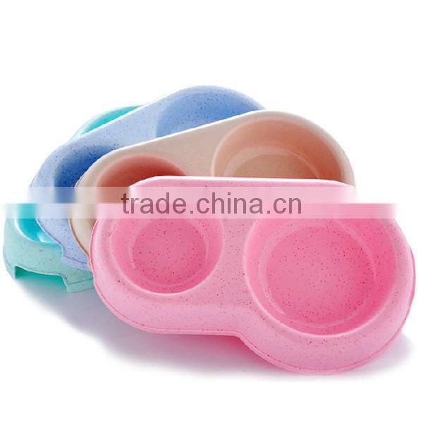 Custom 2015 Newest Designment Fashionable Plastic Pet Bowl With Double Bowl manufacturer