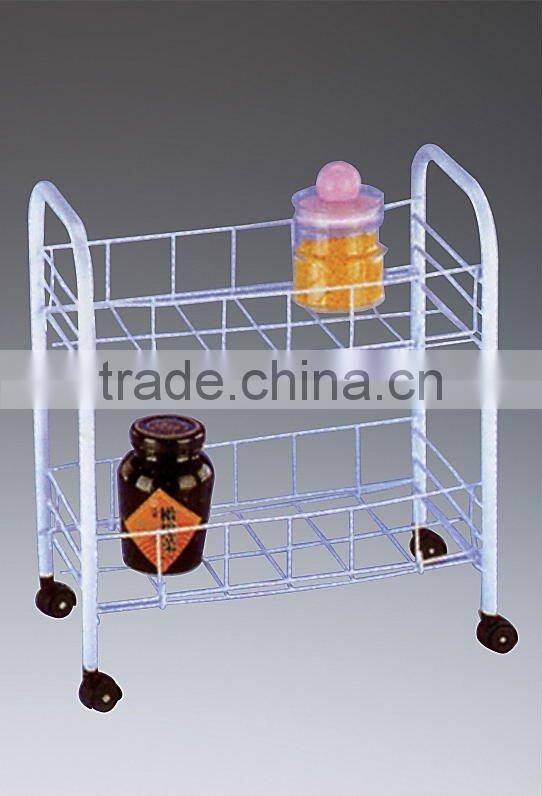 127-50A 2-tier storage shelf with 4 wheels