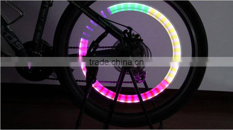 2016 new Bike Cycling Wheel Tire Tyre Valve led light Colorful LED Flash Light Lamp
