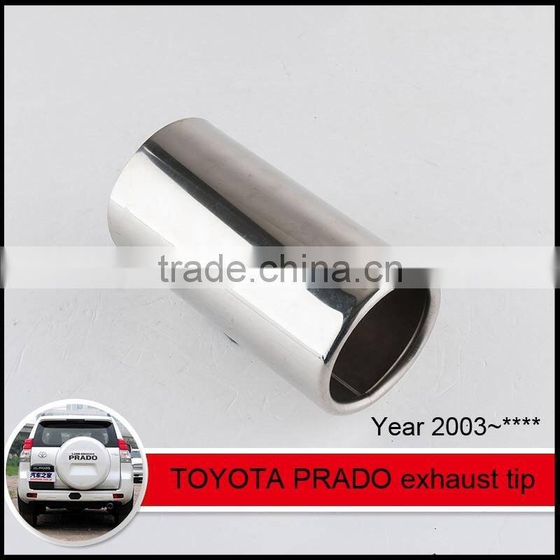 auto tuning stainless muffler tip in exhaust pipe for TOYOTA PRADO