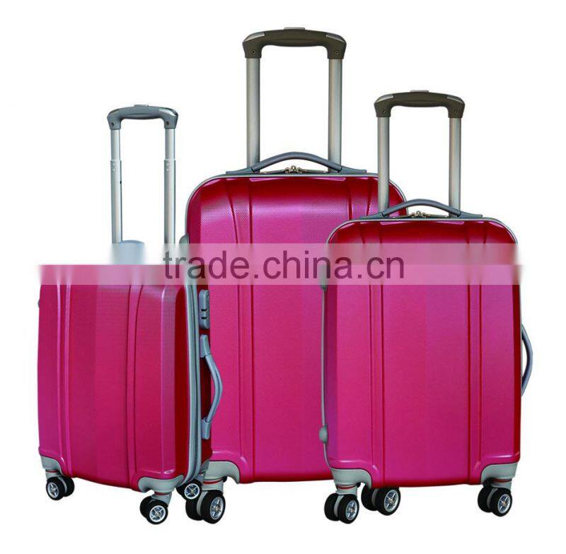 durable ABS travel trolley luggage with retractable wheels