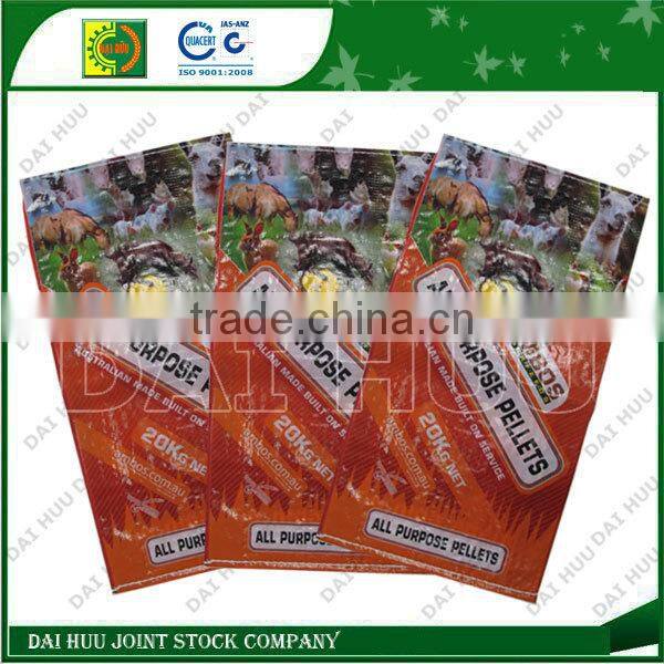 BOPP with many colors PP woven sacks bag for animal feed