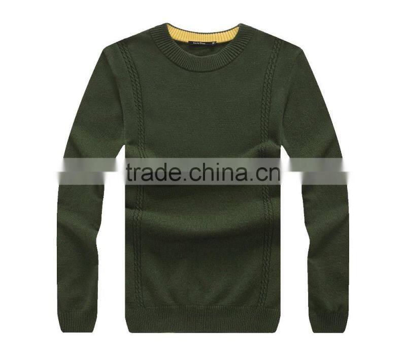 latest design men cashmere /wool knit crew neck pullover sweater