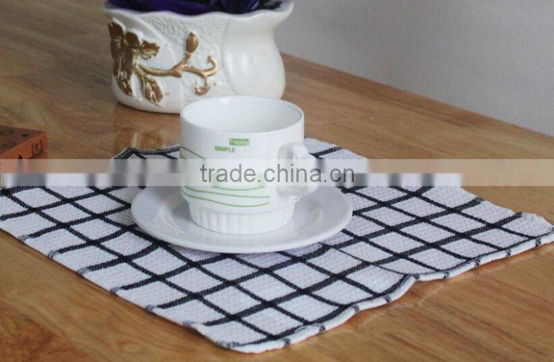 30cm x30cm cheap cotton wholesale printed household cleaning weave dish towels