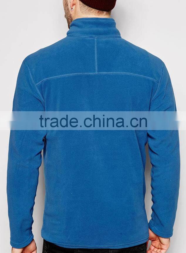 100% Polyester 1/4 Zip Fleece Funnel Neck Sweater