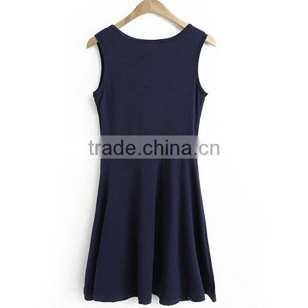 HD-D128 elegant fashion solid women dress/casual ladies dress