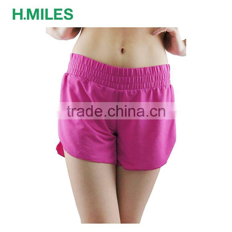 Sexy sport wear Comfortable polyester elastane loose running yoga shorts women