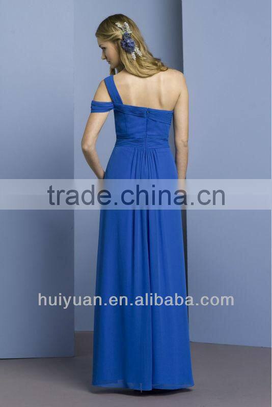 Chiffon One-shoulder Long Beautiful Evening Dresses