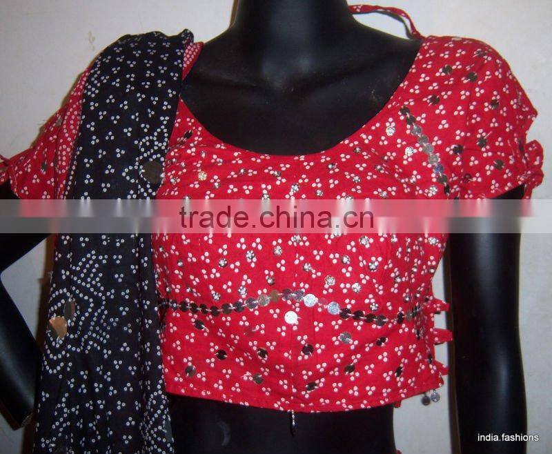 red Black cotton designer Ladies wedding wear,chaniya choli