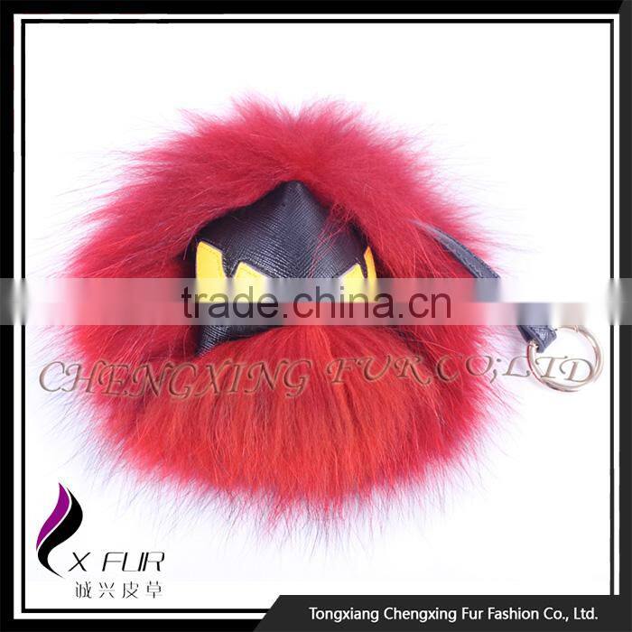 CX-R-48B 2017 Monster Raccoon Fur Keychain Hand Bag Decorations Key Ring