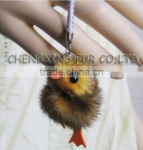 CX-P-14 Cute Genuine Mink Fur Mobile Phone Pendant