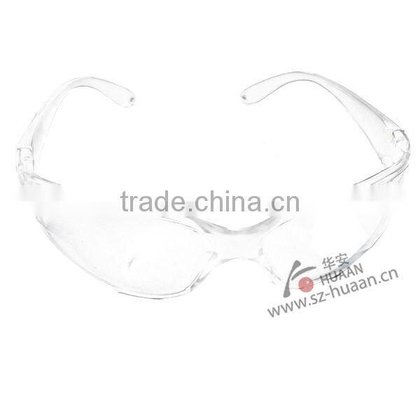 Adjustable temple anti-impact PC glasses wide side shield