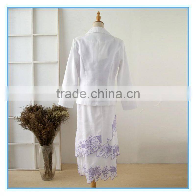 Latest 3 Pieces Embroidery Anti-static Business Suit For Women