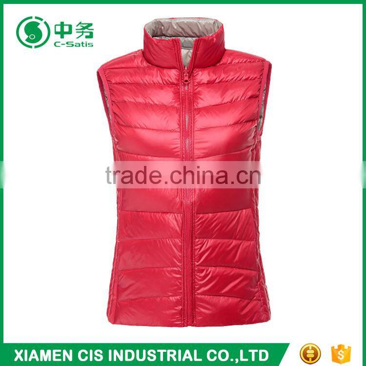 Latest Design Multi Color Reversible Lightweight Women Winter Duck Down Vest