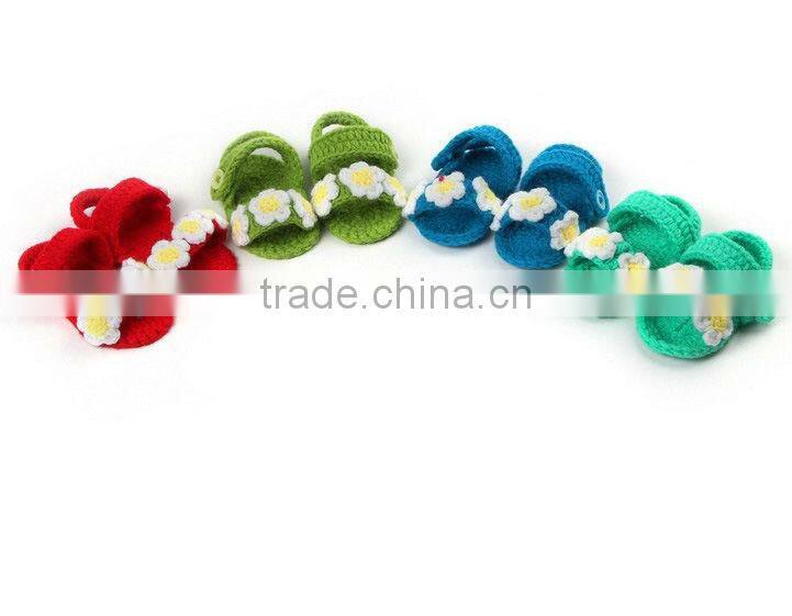 Baby Knit Cute Girls Shoes Hand Made Pattern Baby Shoes