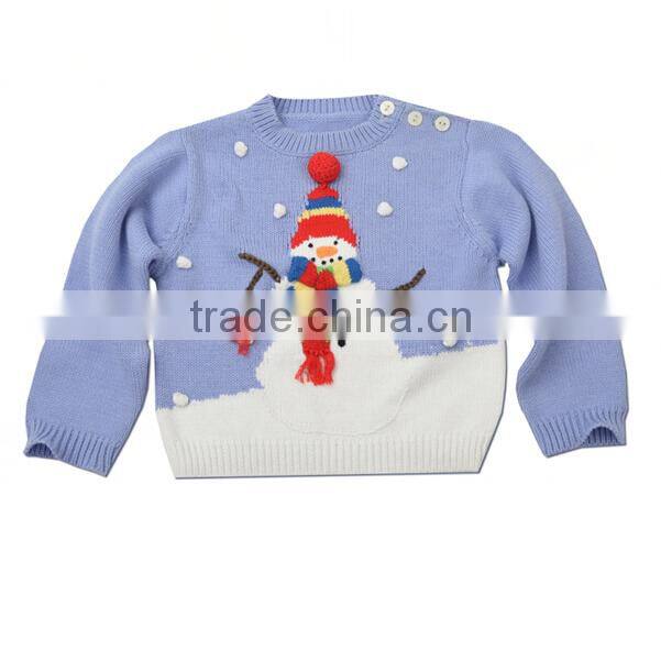 New design baby clothes factory hand knit baby sweater