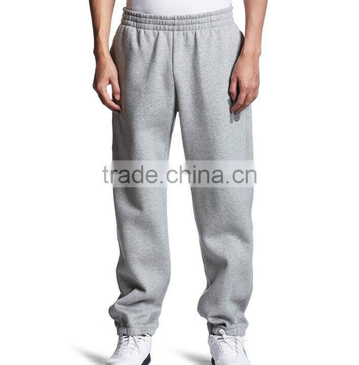 Top sale gray colour printing sports mens 100% cotton track pants