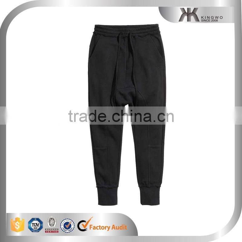 Men's Clothing Drop Crotch Design Drawstring Casual Fit Trousers