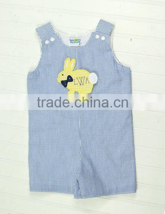 2017 Baby Boys Easter Outfit Kids Bunny Shortall Newborn Baby Boys Romper