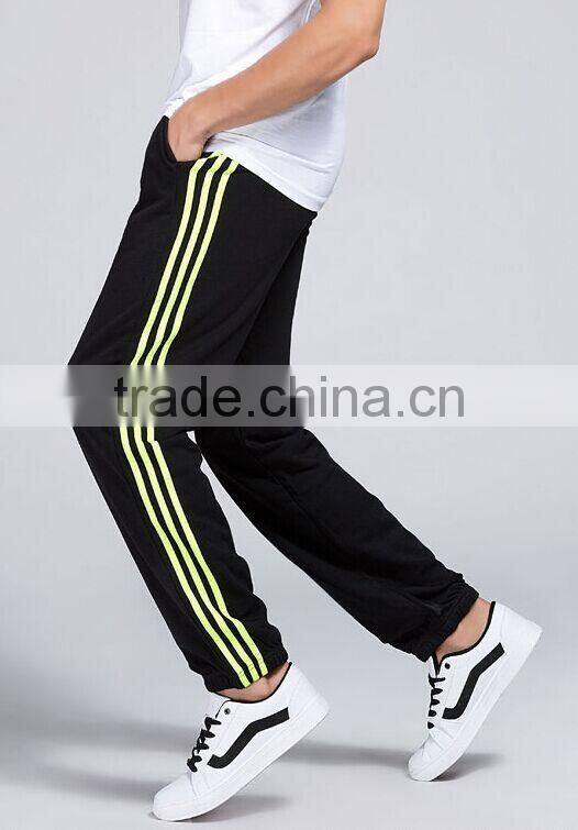hot sale customize cheap mens design 100%cotton sports wear track pants