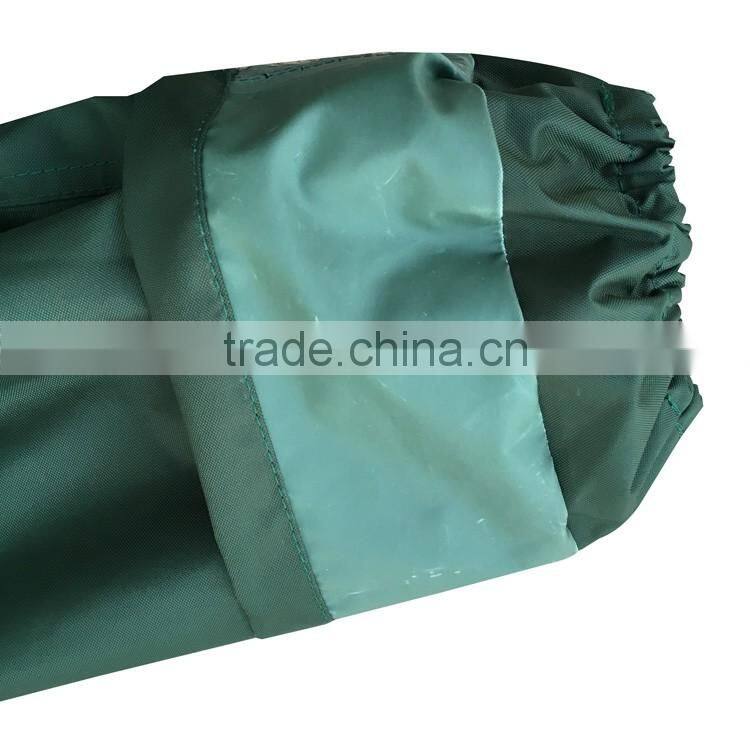 100% Polyester PVC custom waterproof pocket hooded rain jacket