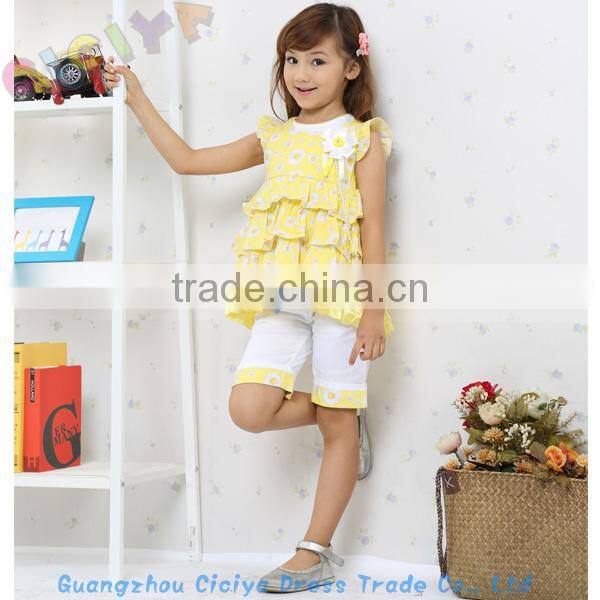 New design summer 2014 3pcs set baby girl fashion dress
