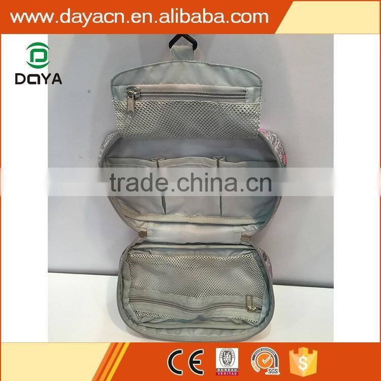 2017 hot sales wholesales custom travel hanging toiletry bag cosmetic organizer bag