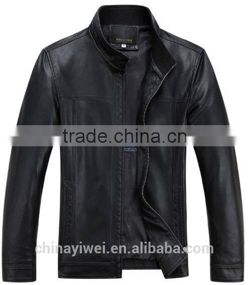 custom cheap faux leather jacket for mens