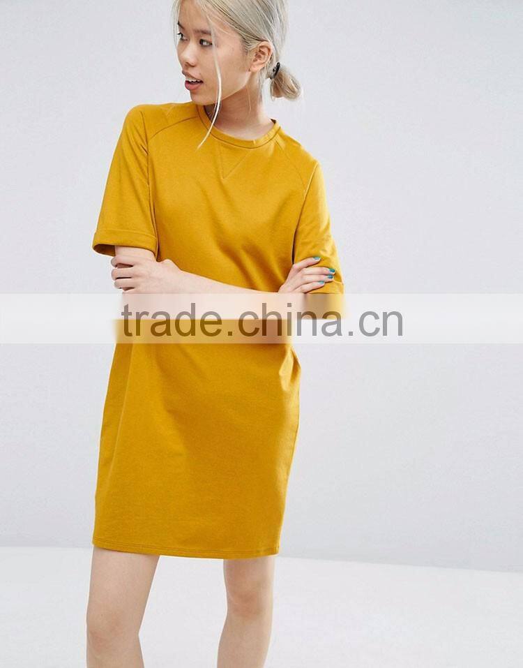 Guangzhou Shandao OEM Wholesaler Casual Summer Plain Dyed 180g 100% Cotton Elongated Tshirt Wholesale Maxi Skirts