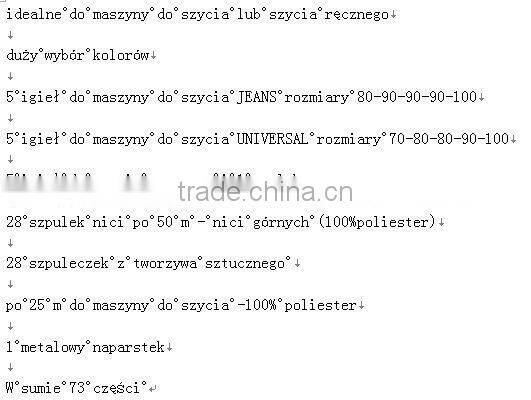Nici Szpulki Igly Zestaw Krawiecki 73 Czesci