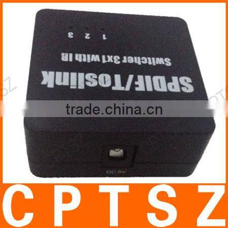 Spdif Switcher 3X1,Toslink switcher,3 ways optical signals switch to 1 set of SPDIF/TosLink signal receive device