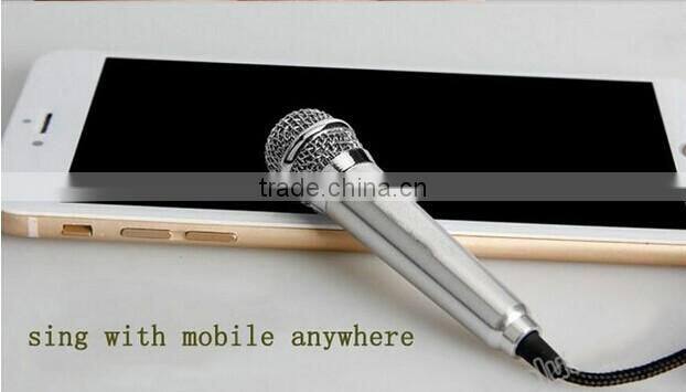 Factory Oem good quality mobile phone microphone , wired mobile phone microphone for Mobile Phone Sing Song