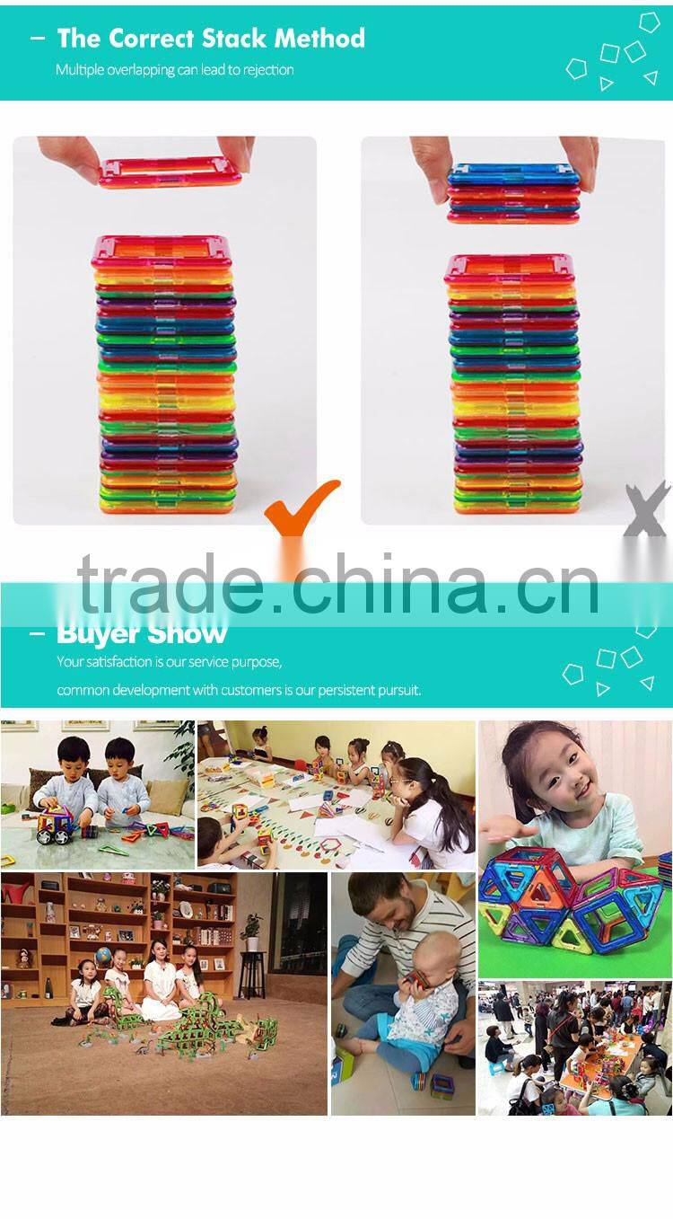 77pcs Kids educational construction set toys plastic magnetic building blocks